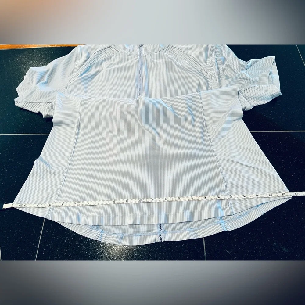 Goode Rider Perfect Sport Shirt 1/4 Zip mock Neck light Blue SZ. XLG equestrian - Picture 12 of 16